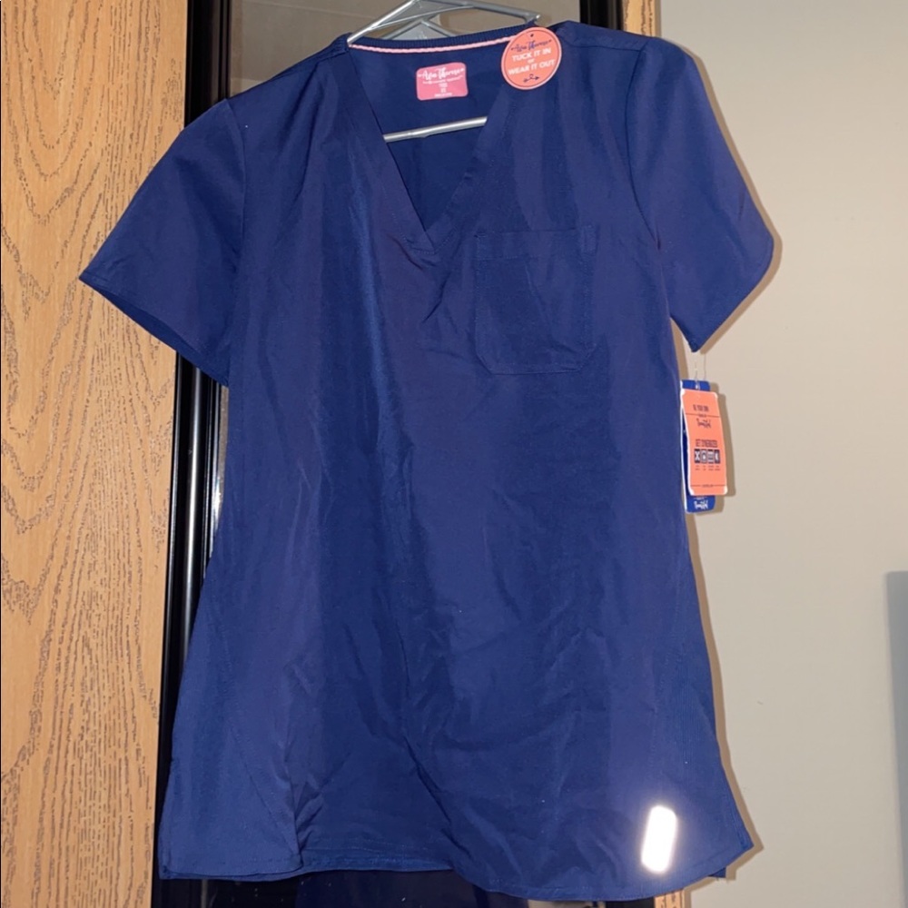 Blue scrub top